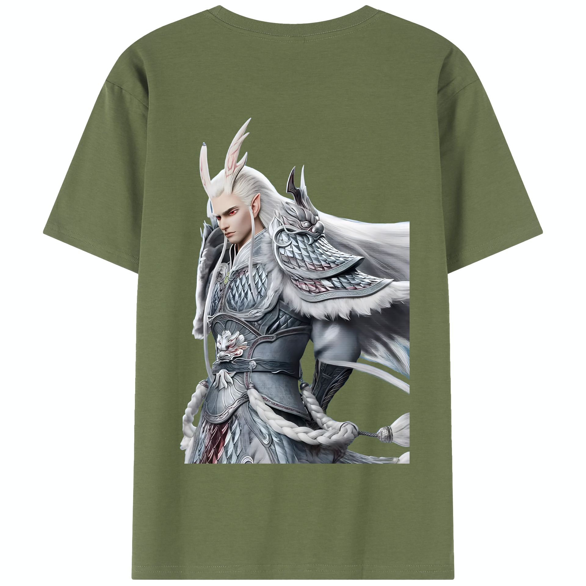 （画像用） Ne Zha 2 ナタ 魔童の大暴れ 綿100％半袖Tシャツ（背面プリント）